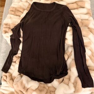 lululemon athletica Long Sleeve Crewneck Top - espresso brown